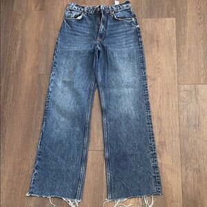 Zara Indigo Wide-Leg Jeans